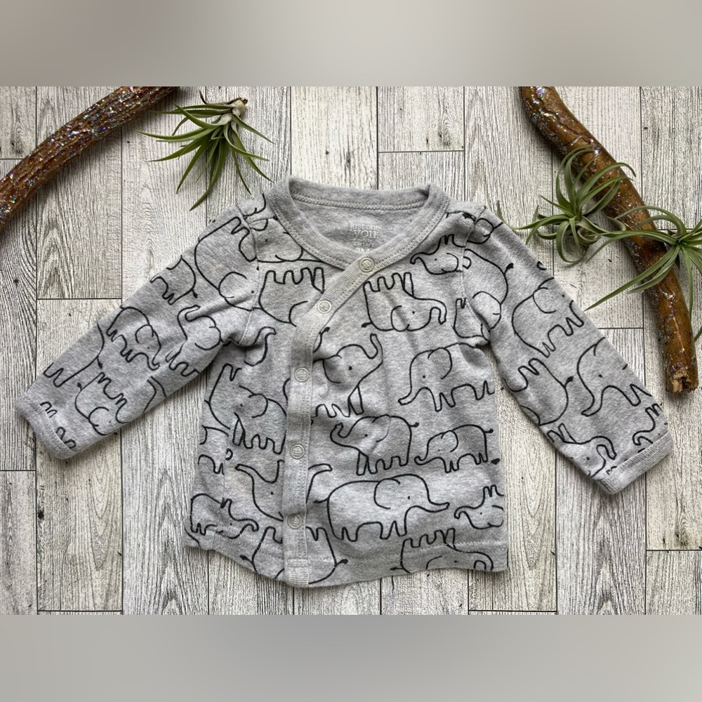 Carter's Button Down Cotton Elephant Shirt